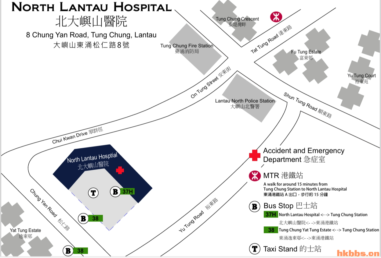 北大嶼山醫院地图